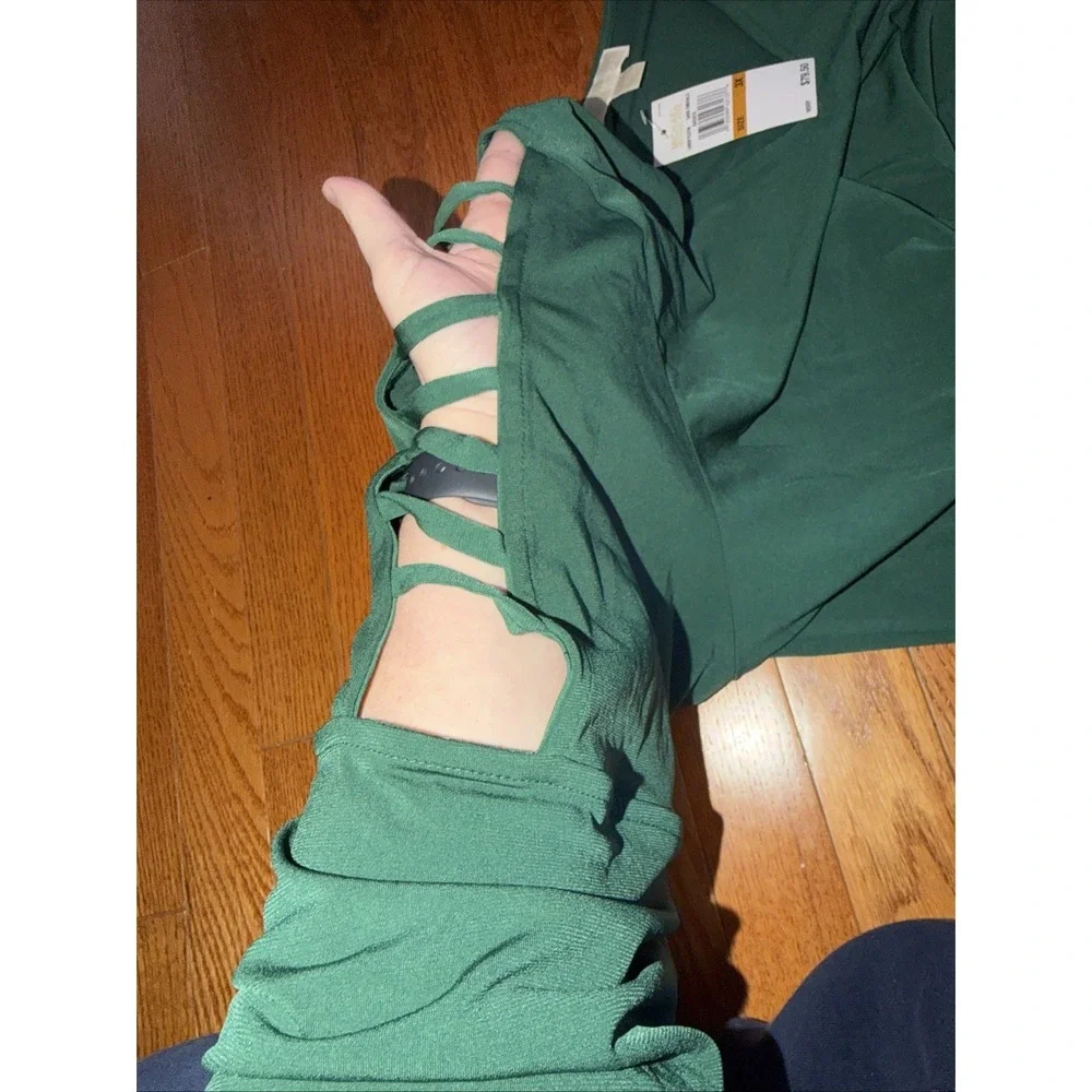 Michael Kors Open‎ Arm Emerald Green Blouse Top Size 3X NWT